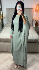 Oversized Strass Butterfly Abaya Inside Tie Belt