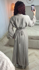 2pcs Linnenlook Set Button Tie Belt Kimono + Underdress