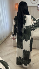 Maxi Jurk met Bloemenprint en Knoopsluiting – Viscose