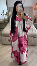 Maxi Jurk met Bloemenprint en Knoopsluiting – Viscose