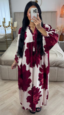 Maxi Jurk met Bloemenprint en Knoopsluiting – Viscose
