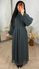 Chiffon Maxi Jurk met Strikdetail op de Rug