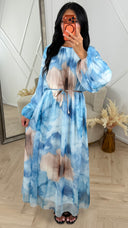 Maxi Jurk met Bloemenprint en Vaste Binnenjurk