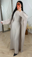 Abaya Jurk met Strass Details en Cape Mouwen