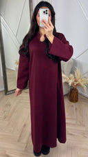 Abaya Maxi Jurk met Rechte Snit en V-Inkeping
