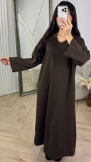 Abaya Maxi Jurk met Rechte Snit en V-Inkeping