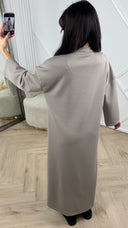 Abaya Maxi Jurk met Rechte Snit en V-Inkeping