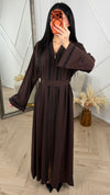 Abaya Maxi Jurk met Ritssluiting en Sierband