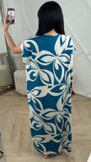Abstract Flower Maxi Jurk C351