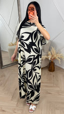 Abstract Flower Maxi Jurk C351