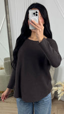 Basic Knit Top met Ronde Hals