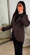 Blazer met Sparkle Details & Kantafwerking