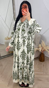 Bohemian Print Maxi Jurk met Knoopsluiting 5612