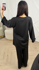 Burkini Set met Contrastdetails en Ronde Hals