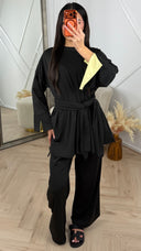 Burkini Set met Contrastdetails en Ronde Hals