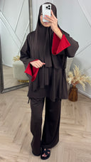 Burkini Set met Contrastdetails en Ronde Hals