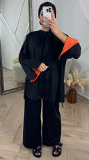 Burkini Set met Contrastdetails en Ronde Hals