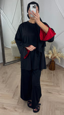 Burkini Set met Contrastdetails en Ronde Hals