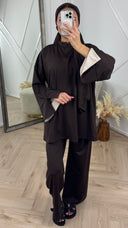 Burkini Set met Contrastdetails en Sportieve Halssluiting