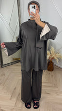 Burkini Set met Contrastdetails en Sportieve Halssluiting