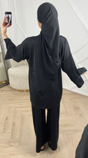 Burkini Set met Contrastdetails en Sportieve Halssluiting