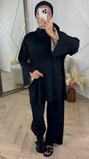 Burkini Set met Contrastdetails en Sportieve Halssluiting