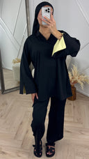 Burkini Set met Contrastdetails en Sportieve Halssluiting