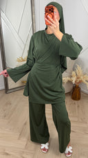 Burkini Set met Overslagdetail en Striksluiting