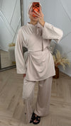 Burkini Set met Overslagdetail en Striksluiting