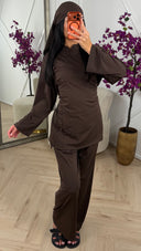 Burkini set met elegante knoopsluiting