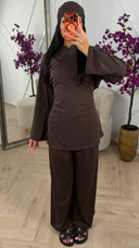 Burkini set met elegante knoopsluiting