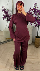 Burkini set met elegante knoopsluiting
