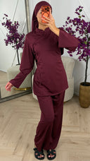 Burkini set met elegante knoopsluiting