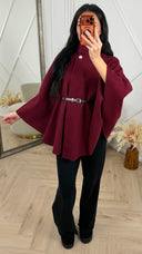 Butterfly Tie Belt Poncho 80CM