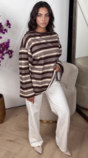Gestreept Oversized Longsleeve T-shirt