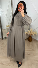 Chiffon Maxi Jurk met Strikdetail op de Rug