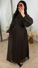 Chiffon Maxi Jurk met Strikdetail op de Rug