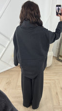 Comfy Fleece Two-Piece Set met Hoge Kraag