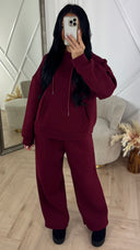 Comfy Hoodie Two-Piece Set met Wijde Pijpen