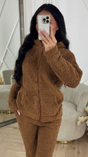 Comfy Teddy Huispak met Capuchon & Rits