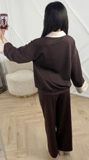 Contrast Two-Piece Set met Ritssluiting