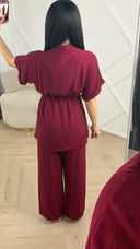 Crinkle Blouse Set met Taillekoord