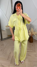 Crinkle Blouse Set met Taillekoord