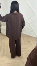 Crinkle Set met Oversized Blouse en Wijde Broek