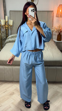 Crop Top Pocket Detail Set