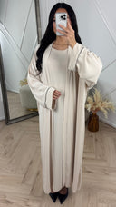 Abaya Two-Piece Set met Kimono en Onderjurk