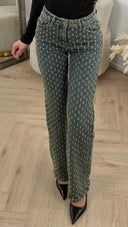 Denim Broek met Structuurdessin – H655-8