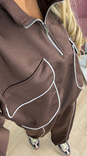 Sportief Two-Piece Set met Contrast Piping