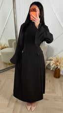 Elegante Abaya Maxi Jurk met Strikdetail