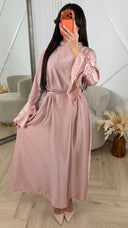 Elegante Abaya met Parel Details en Ceintuur